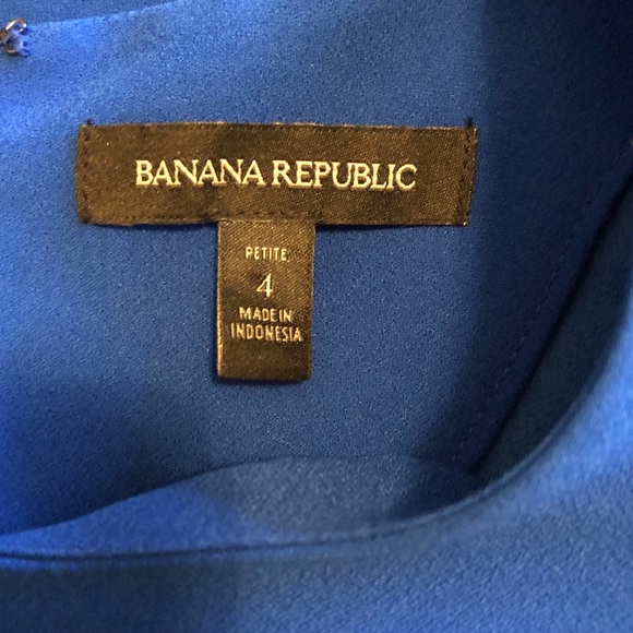 Banana Republic Royal Blue Shift Dress Sz 8 Petite - Picture 7 of 9